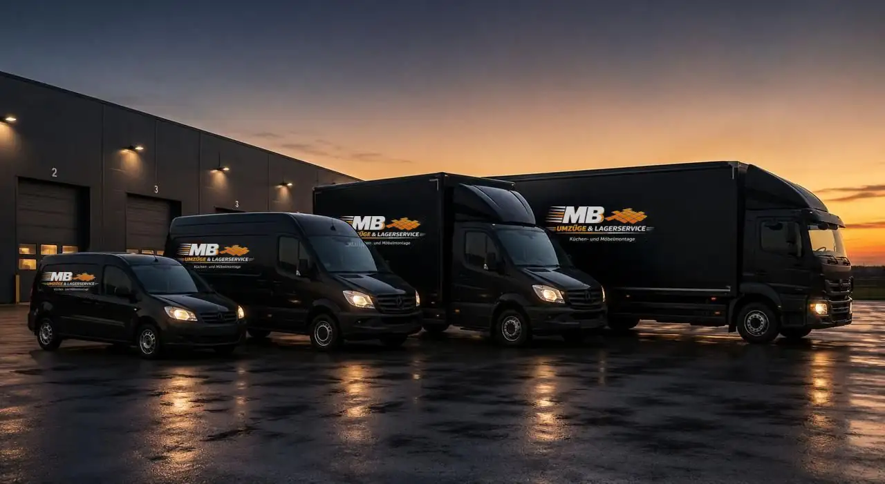 Fuhrpark von MB Umzüge mit Caddy, Sprintern und LKW
